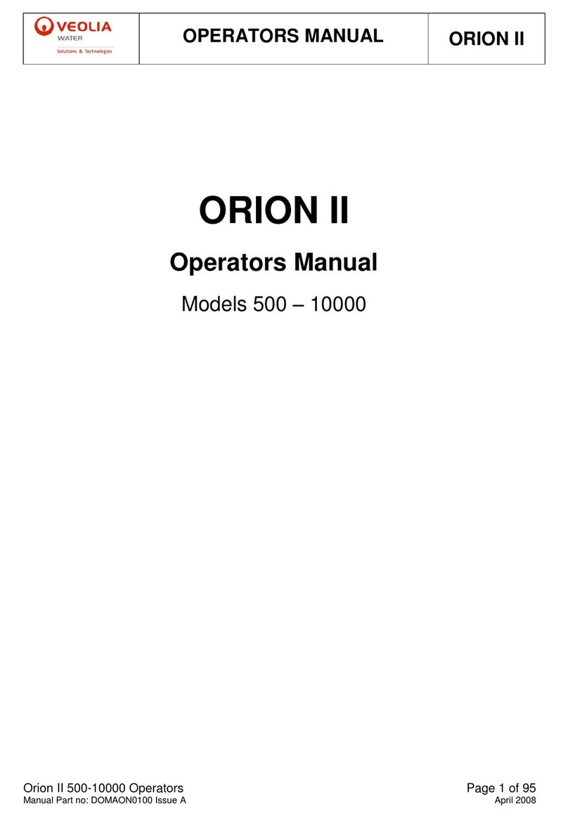 Veolia Orion II 500 Operator's manual