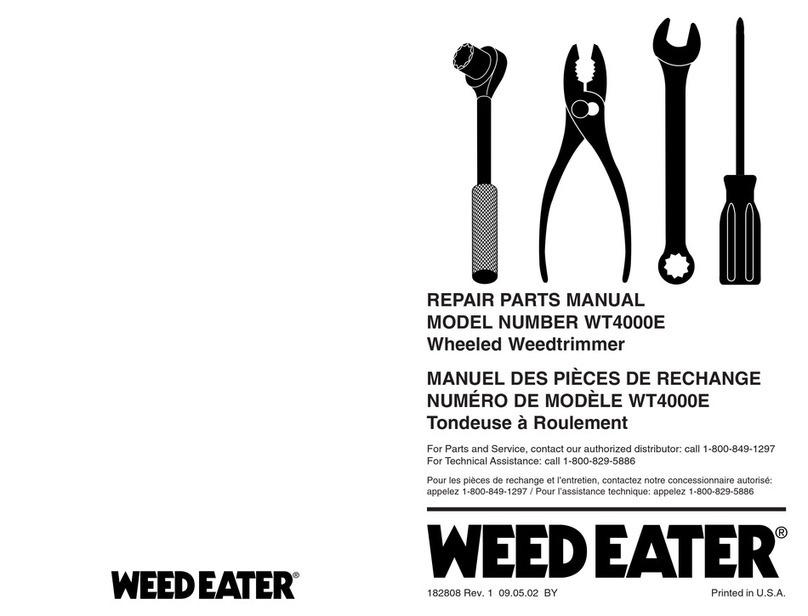 Weed Eater WT4000E Repair parts manual