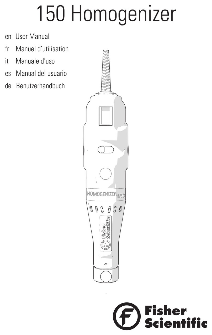 Fisher Scientific 150 Homogenizer User manual
