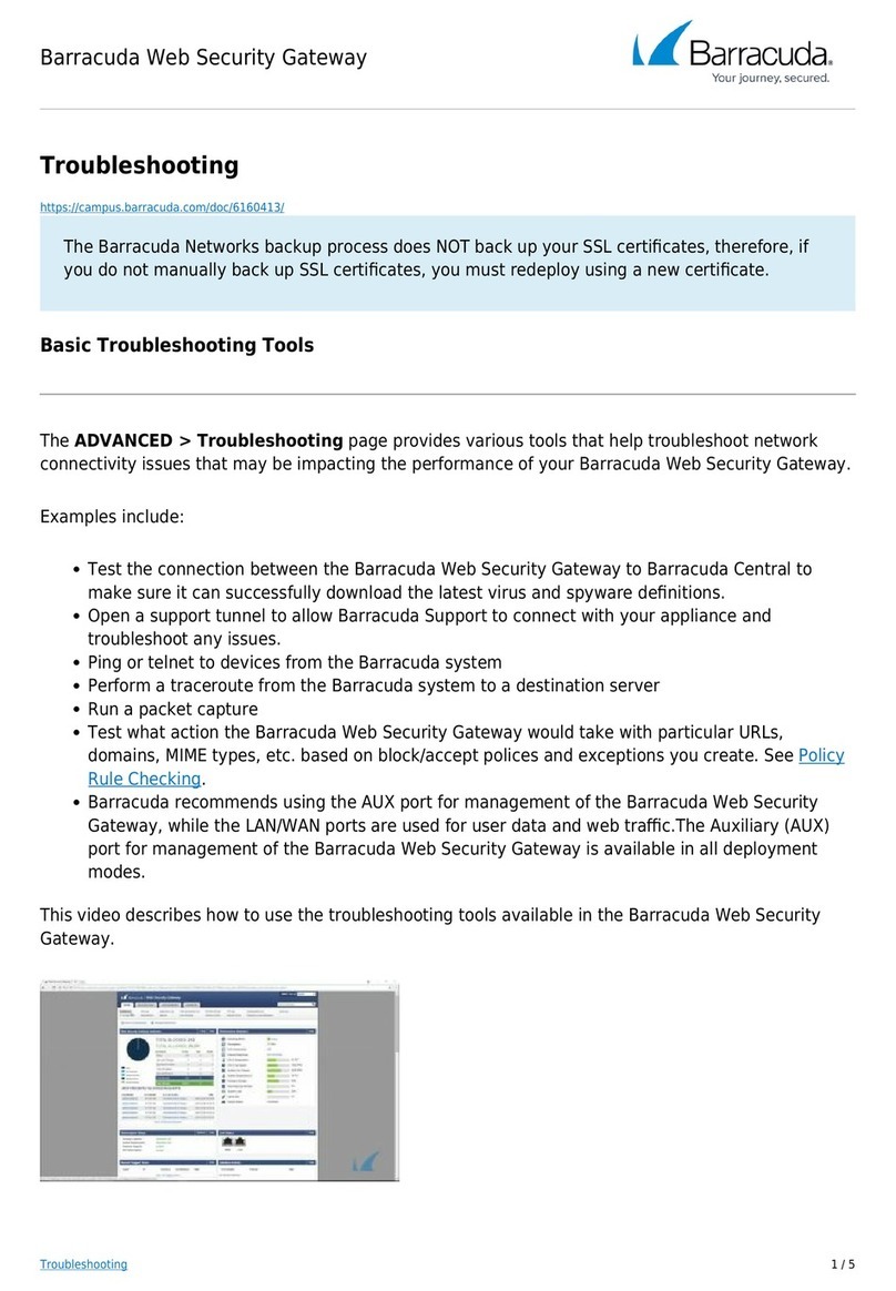 Barracuda Web Security Gateway Operating instructions