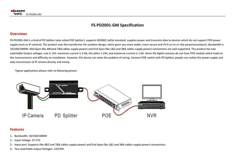 FOLKSAFE FS-PD2001-GM quick start guide