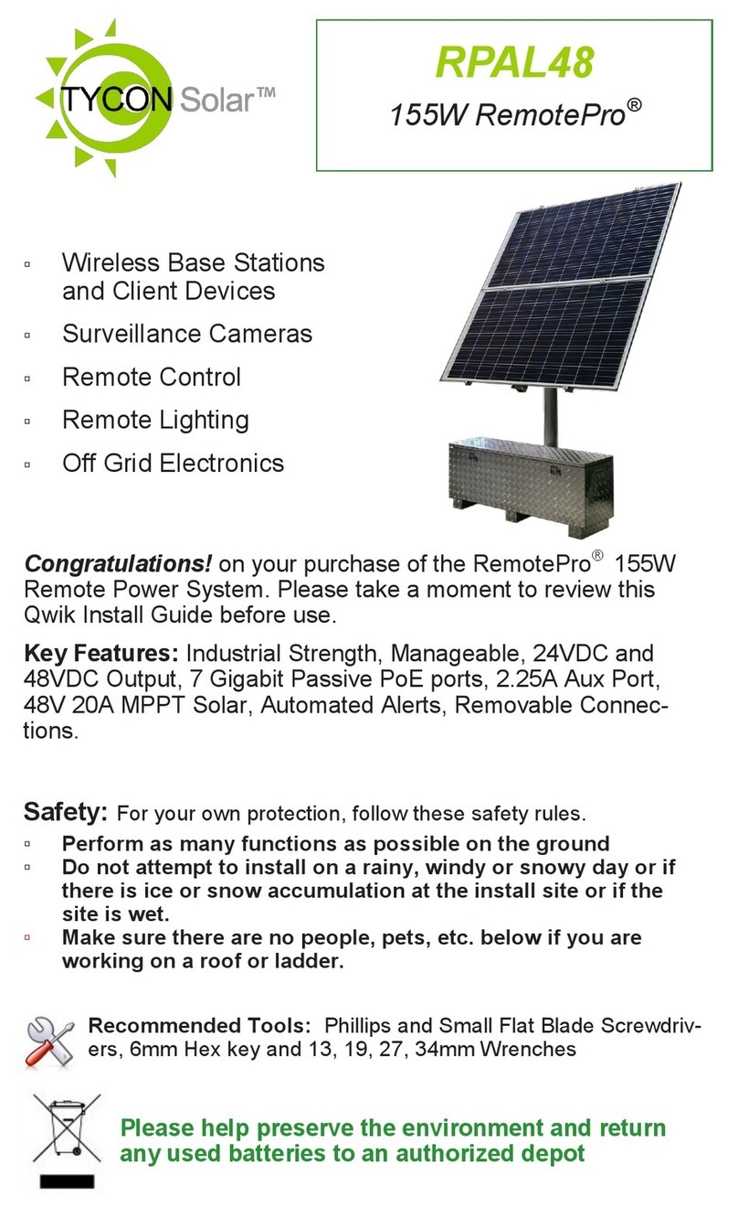 TYCON Solar RemotePro RPAL48 User manual