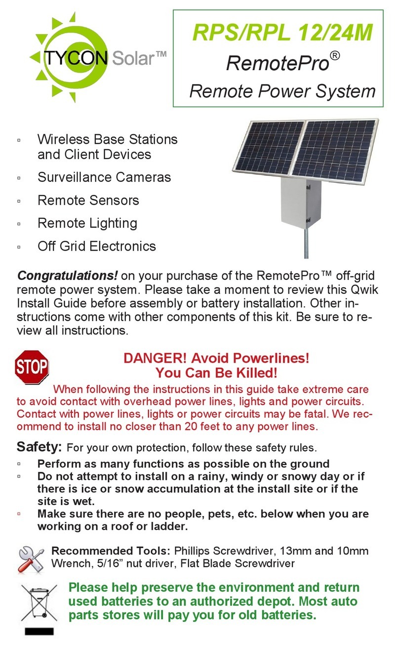 TYCON Solar RemotePro RPS 12 quick start guide