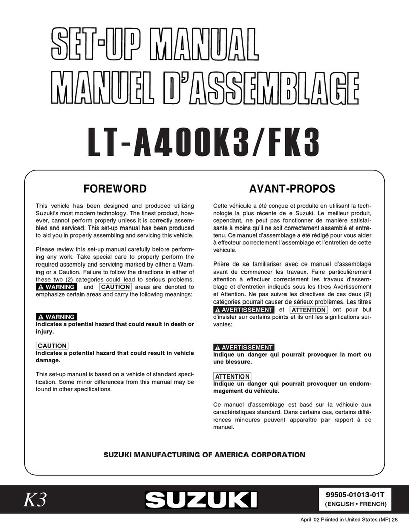 Suzuki LT-A400K3 Setup manual