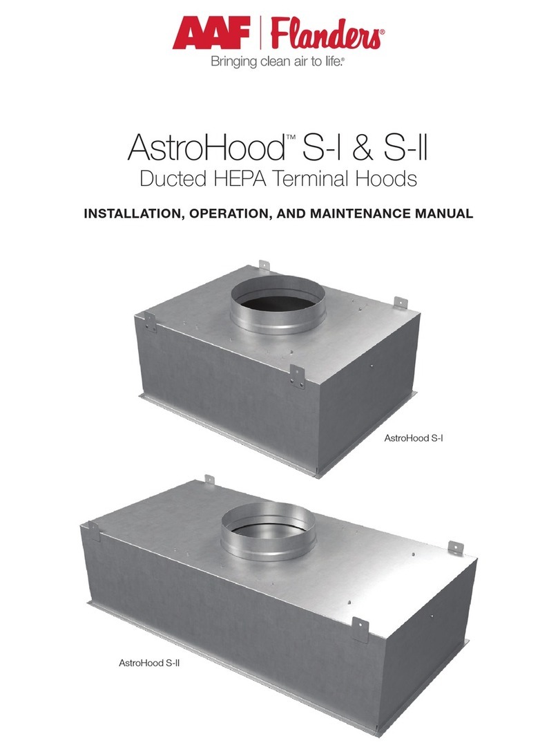 AAF Flanders AstroHood S-I Installation, operation and maintenance manual
