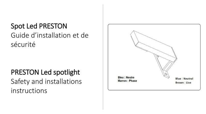 Pradel PRESTON 0826 Safety and installation instructions