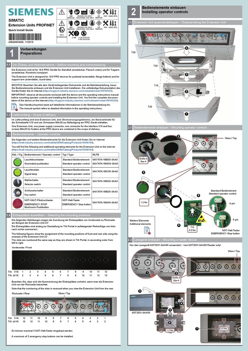 Siemens SIMATIC PROFINET Quick install guide