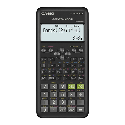Casio fx-100AU PLUS User manual Casio fx-100AU PLUS User manual