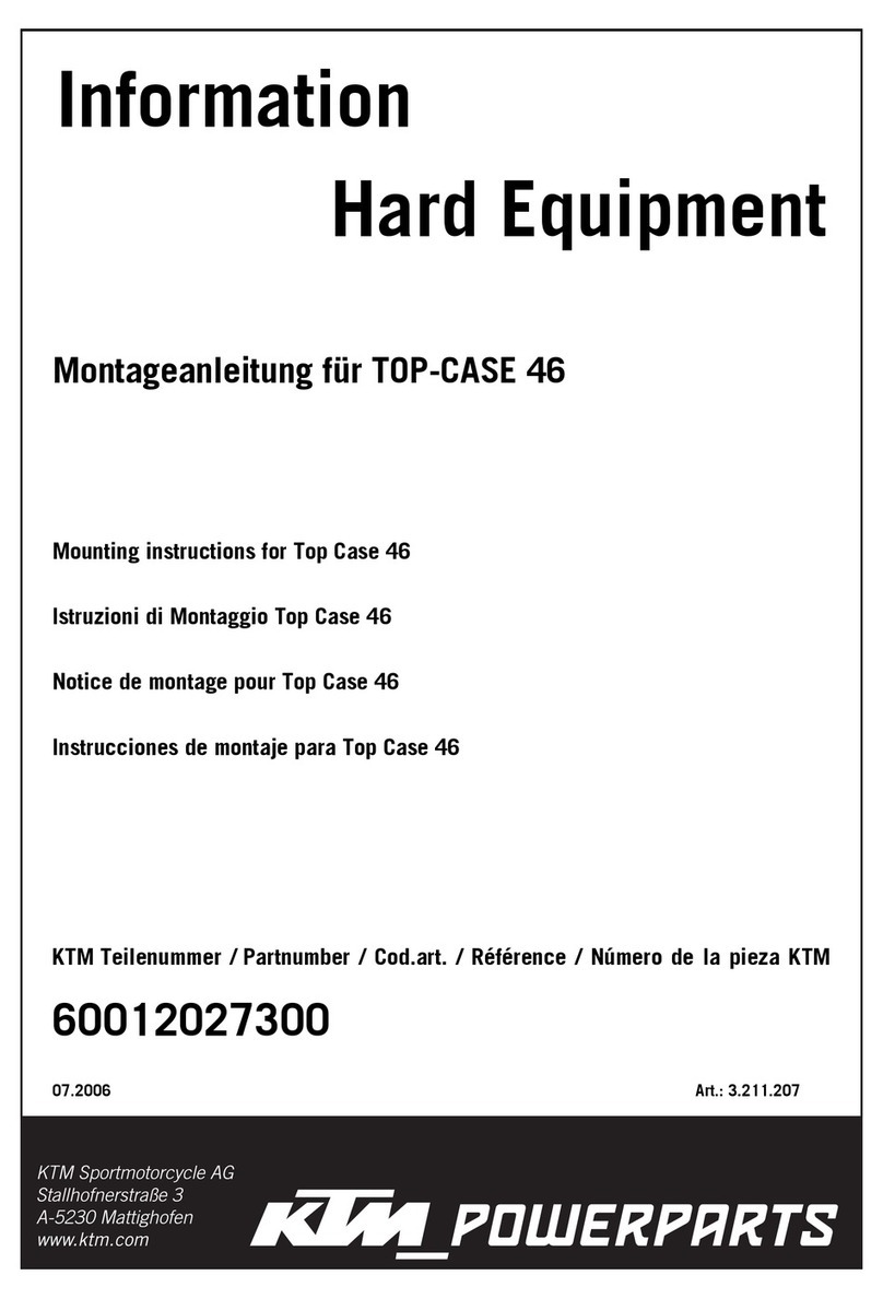 KTM Power Parts TOP-CASE 46 User manual