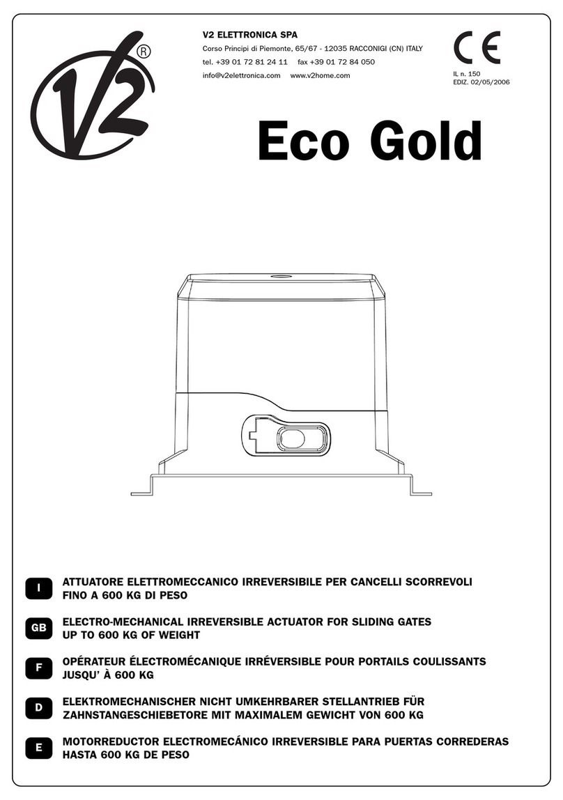 V2 ELETTRONICA Eco Gold User manual