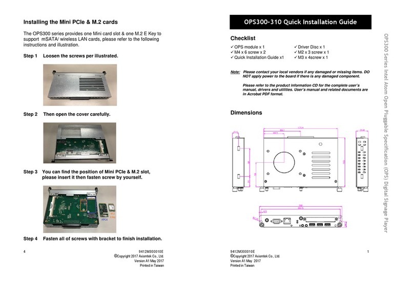 AXIOMTEK OPS300 Series User manual