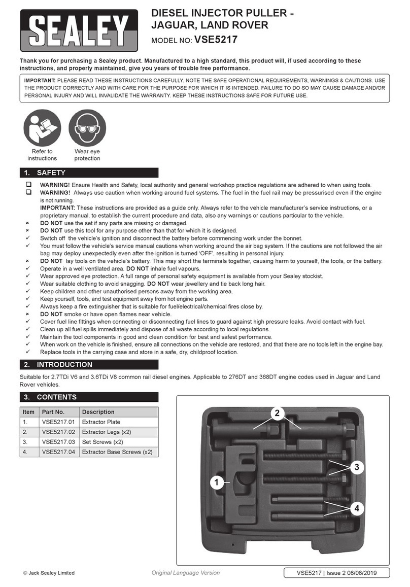 Sealey VSE5217 User manual