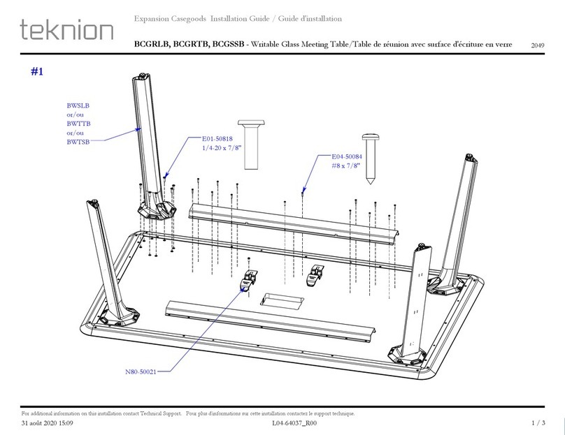 Teknion BCGRLB User manual