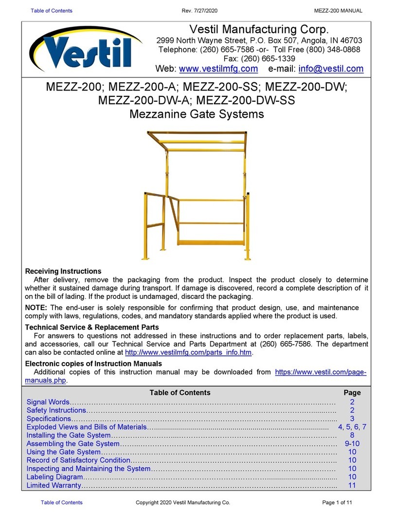 Vestil MEZZ-200 manual