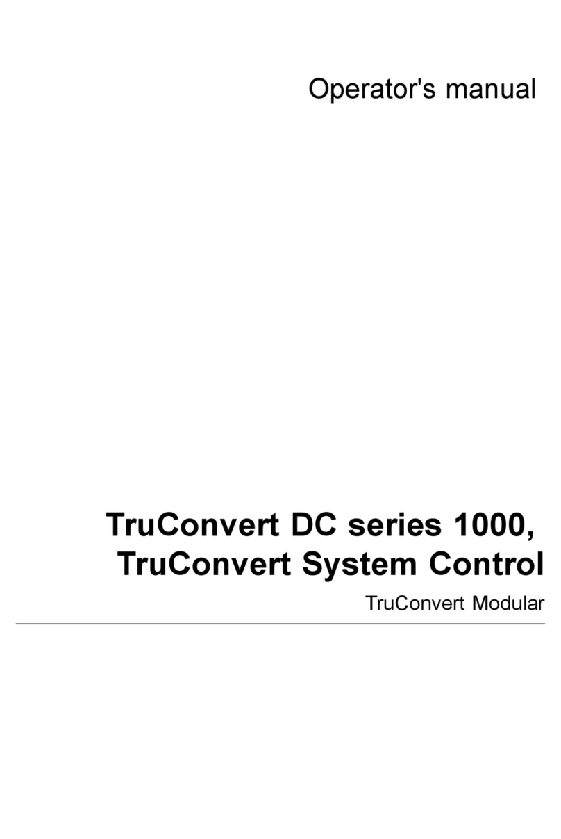 Trumpf TruConvert DC 1000 Series Operator's manual