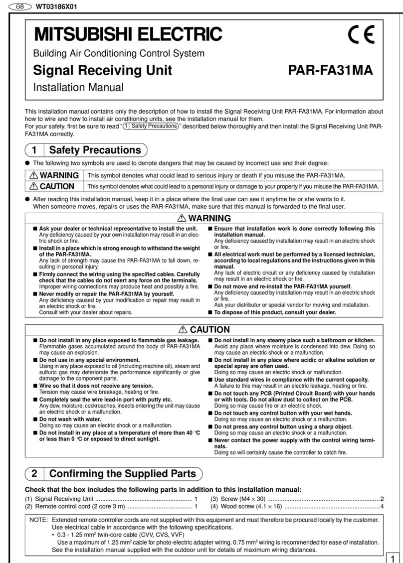 Mitsubishi Electric PAR-FA31MA User manual