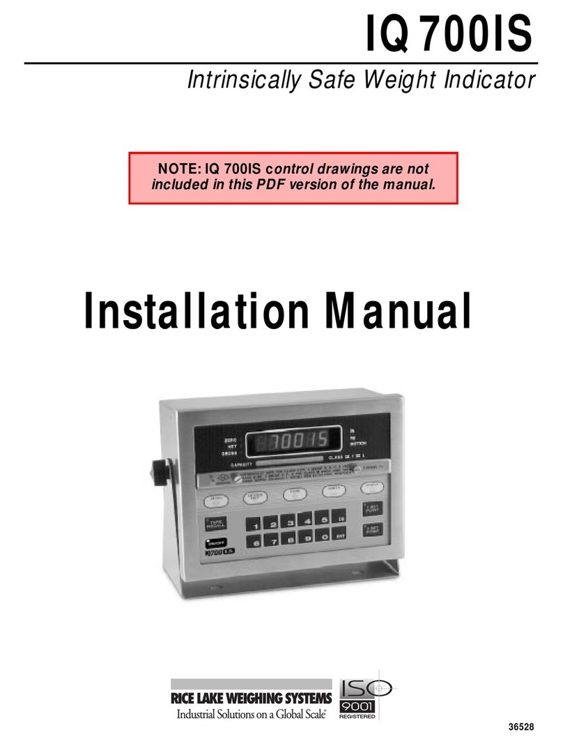 Rice Lake IQ 700IS installation manual