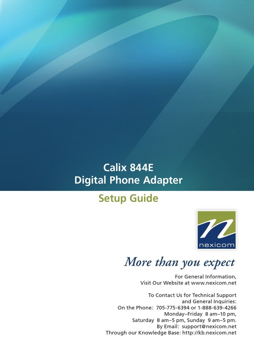NEXICOM Calix 844E User manual