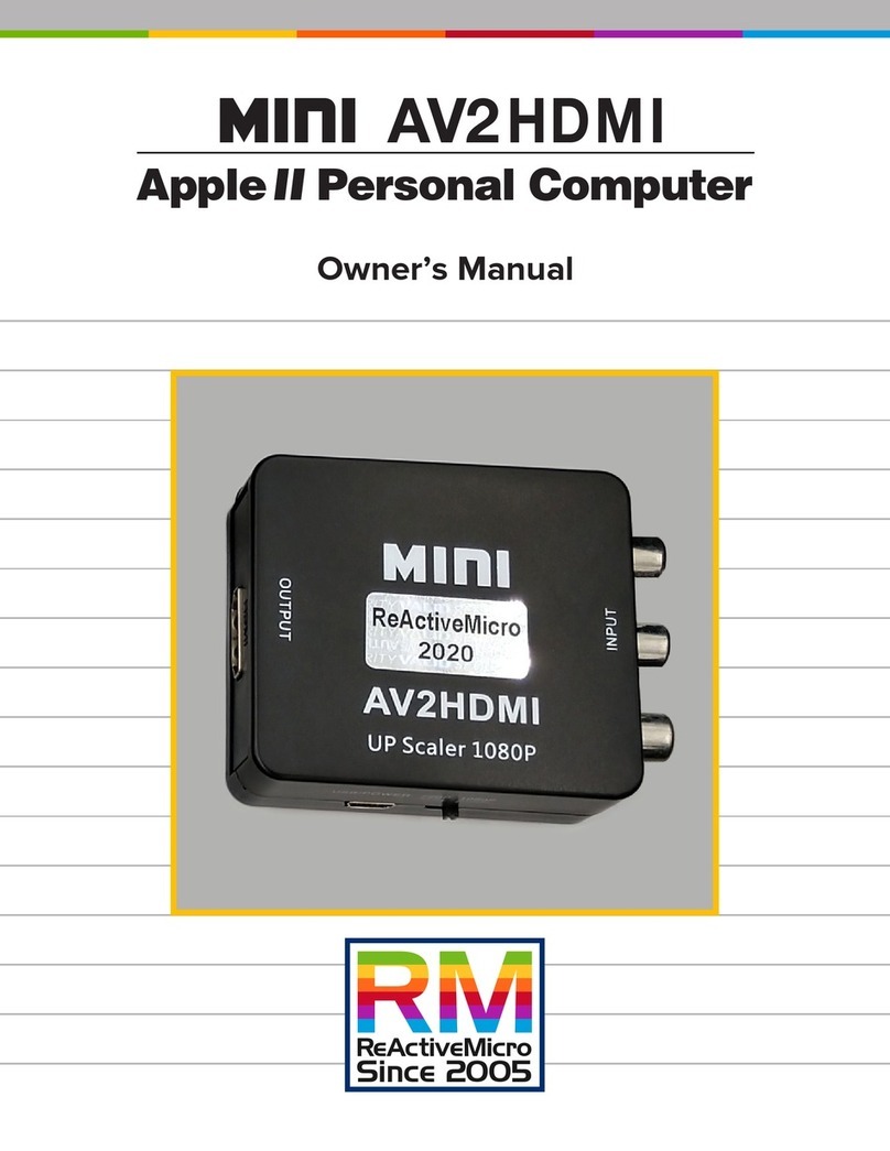 ReActiveMicro MINI AV2HDMI owner's manual