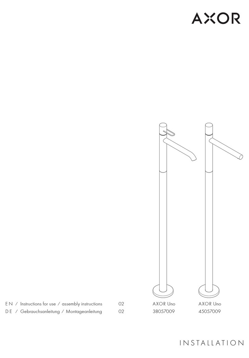 Axor Uno 38057009 Instructions for use/assembly instructions