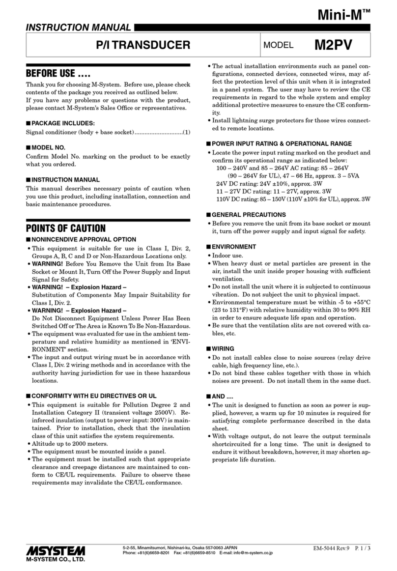 M-system Mini-M M2PV User manual