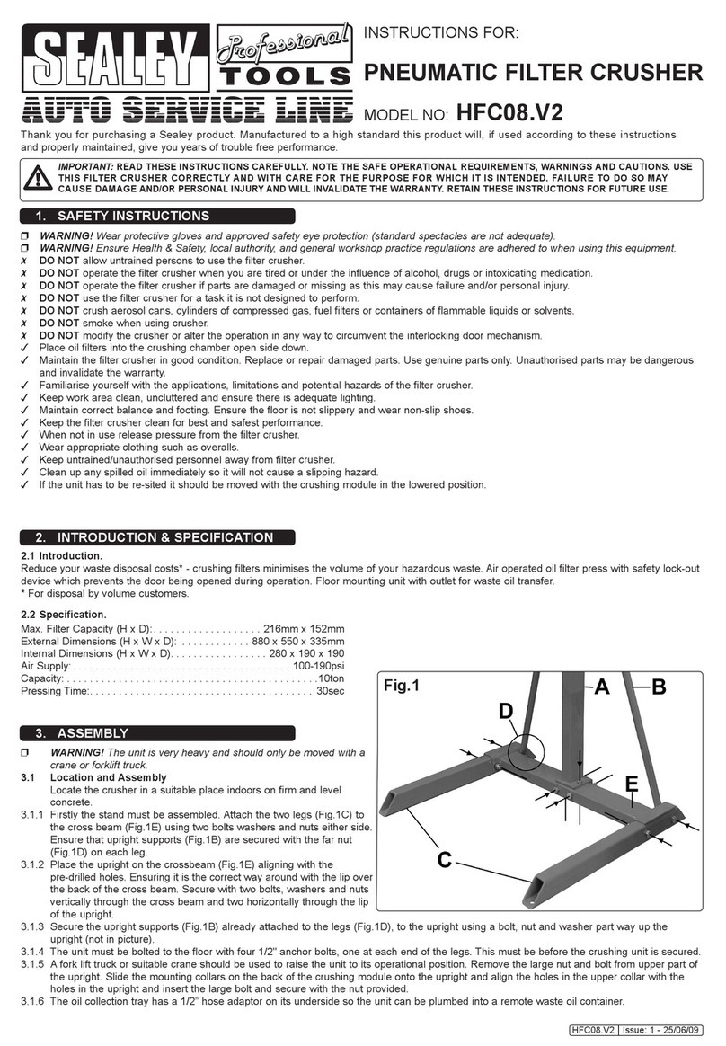 Sealey HFC08 instructions