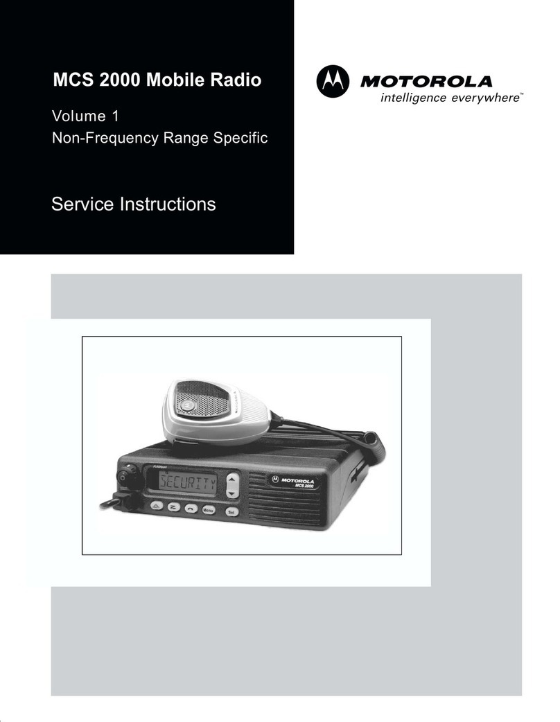 Motorola MCS 2000 Service instructions
