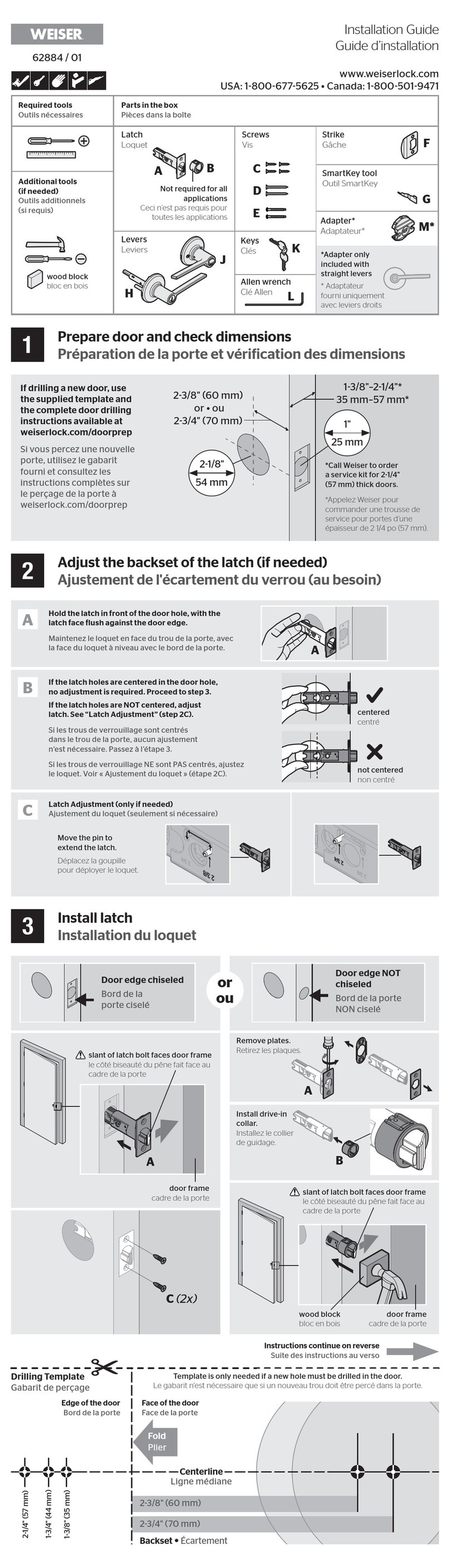 Spectrum Weiser 62884 / 01 installation guide