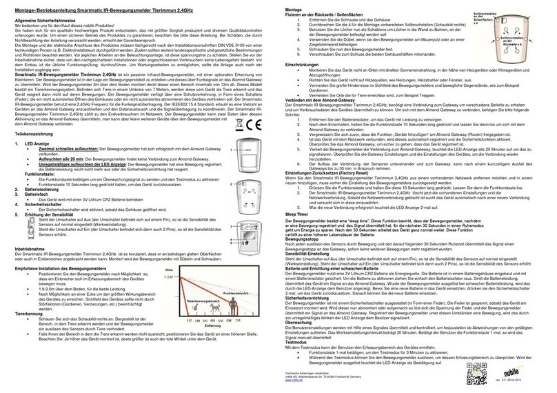 Nobile Smartmatic 9108011012 Mounting Operation Instruction