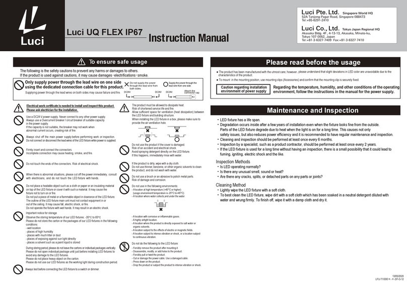 Luci UQ FLEX IP67 instruction manual