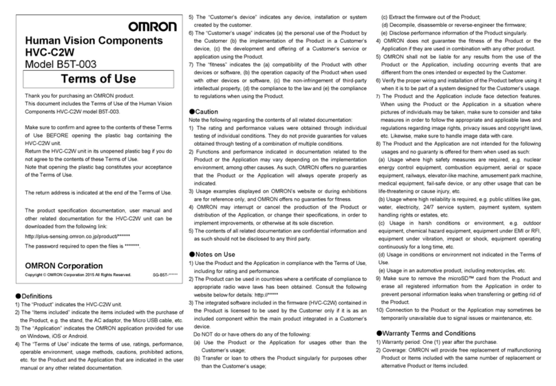 Omron B5T-003 User manual