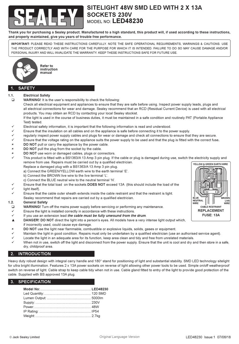 Sealey LED48230 User manual