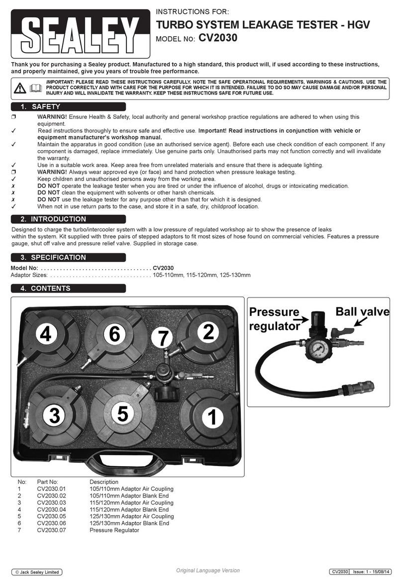 Sealey CV2030 instructions