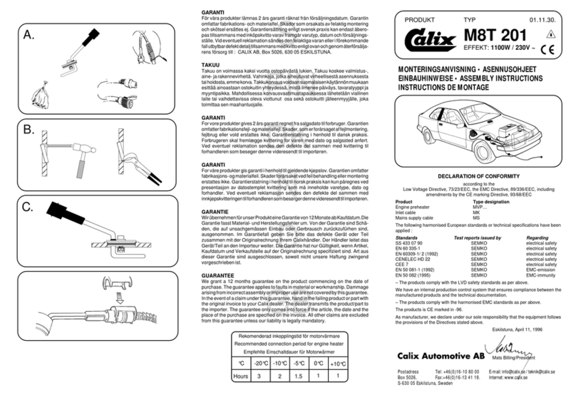 Calix M8T 201 User manual