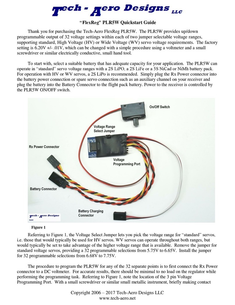 Tech-Aero Designs FlexReg PLR5W quick start guide