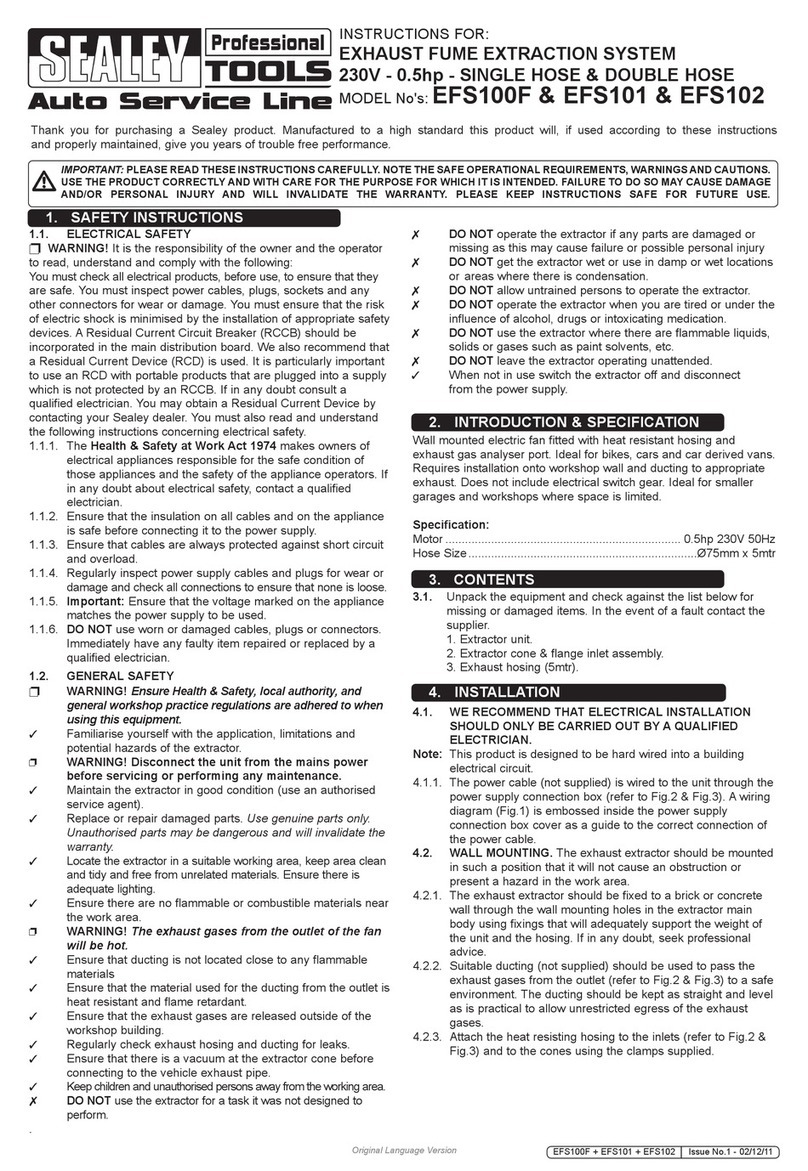 Sealey EFS100F User manual