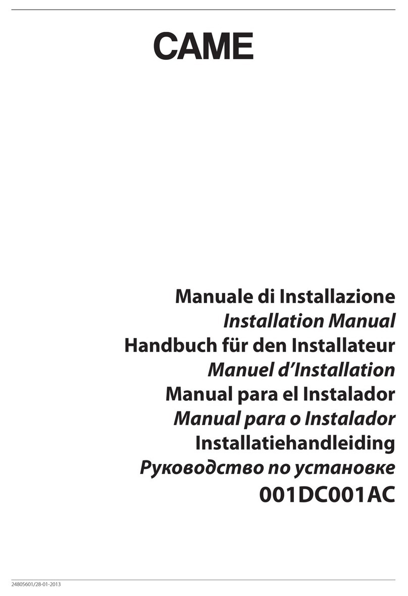 CAME 001DC001AC User manual