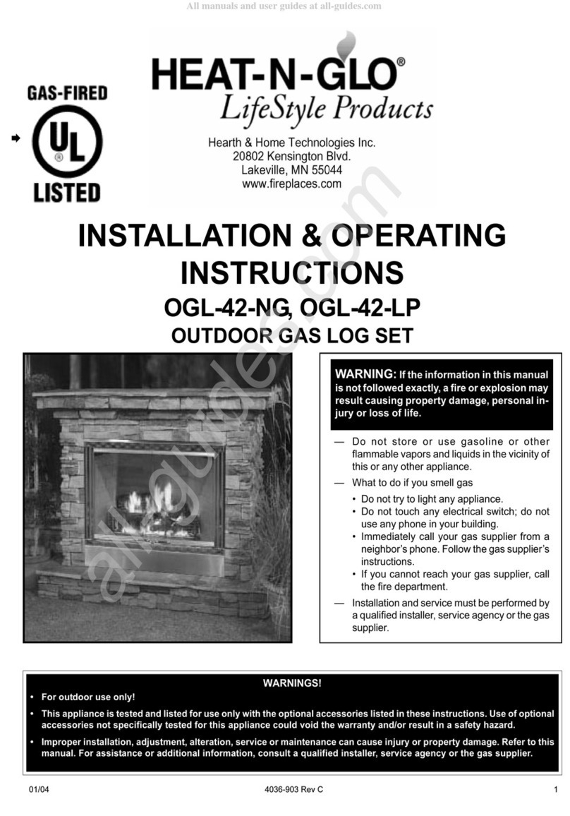Heat-N-Glo OGL-42-NG Installation & operating instructions Heat-N-Glo OGL-42-NG Installation & operating instructions