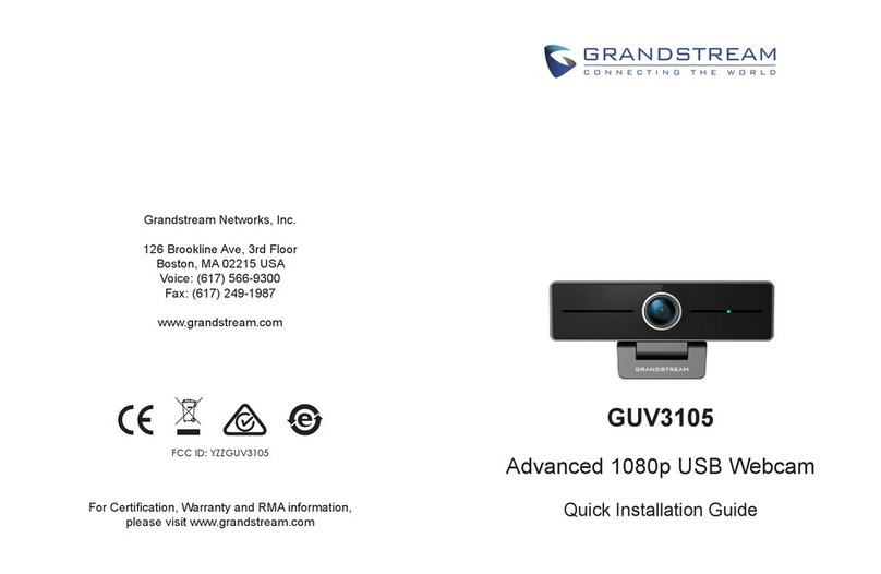 Grandstream Networks GUV3105 Quick installation guide