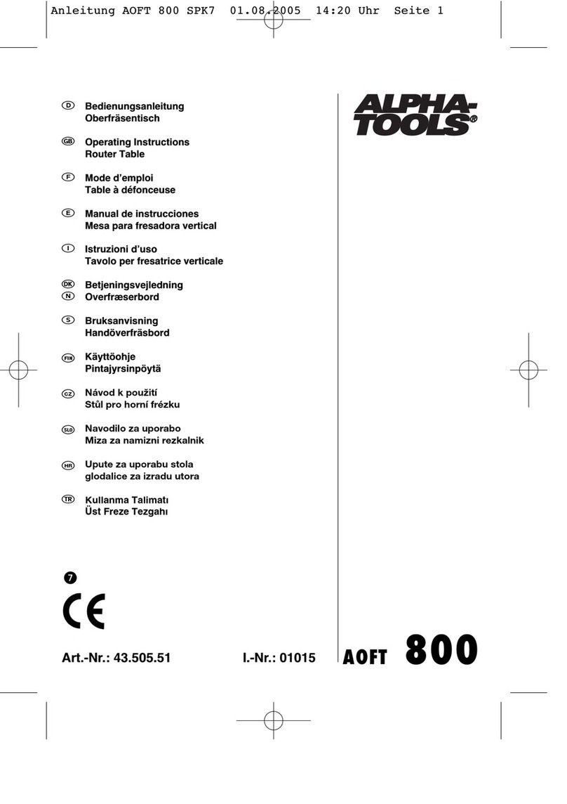 Alpha tools AOFT 800 User manual