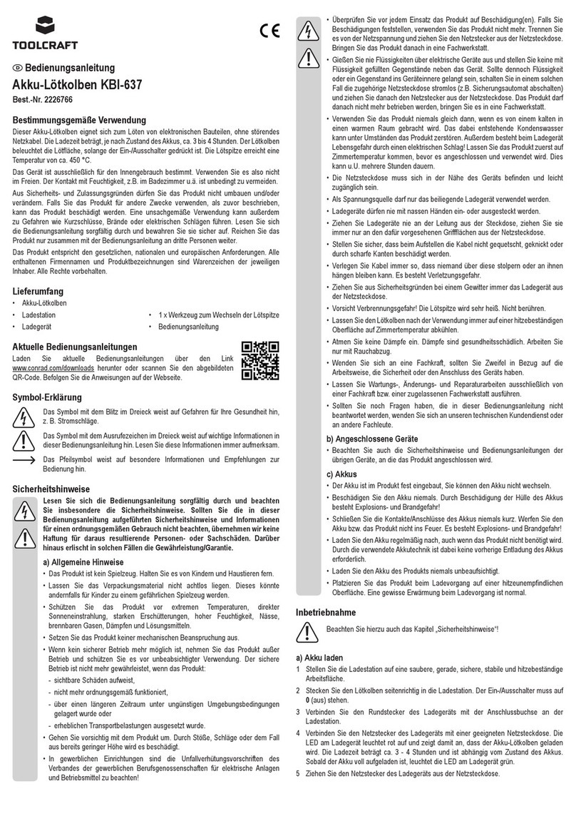 TOOLCRAFT KBI-637 User manual