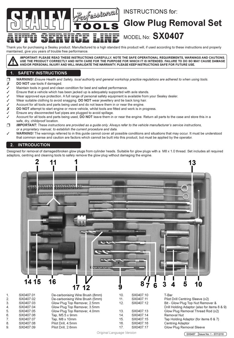 Sealey AUTO SERVICE LINE SX0407 User manual