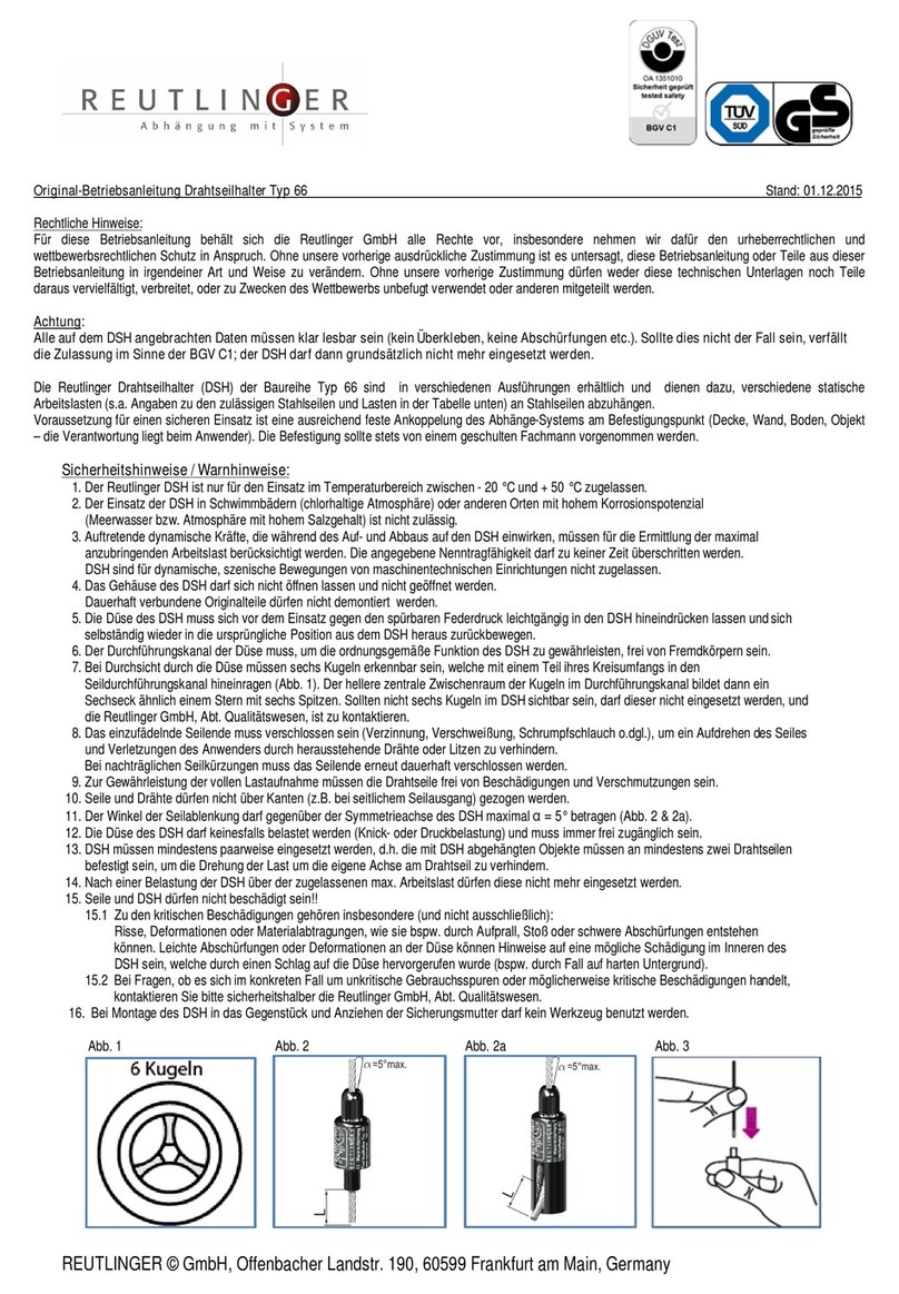REUTLINGER 66 User guide