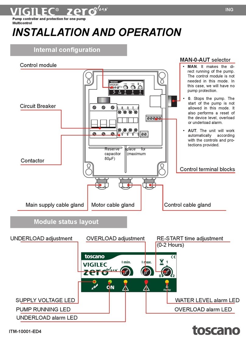 toscano VIGILEC Zero Plus Installation and operation
