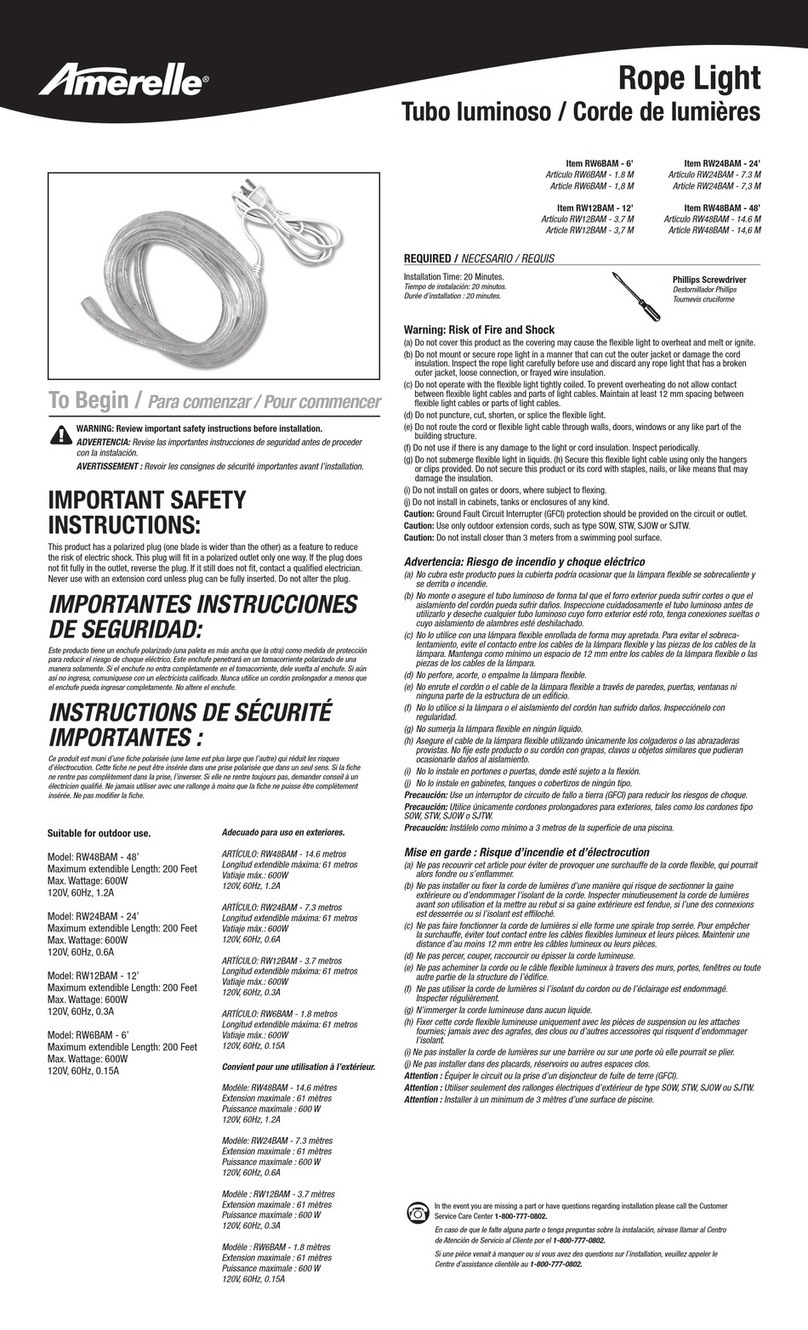 AmerTac Amerelle RW6BAM User manual