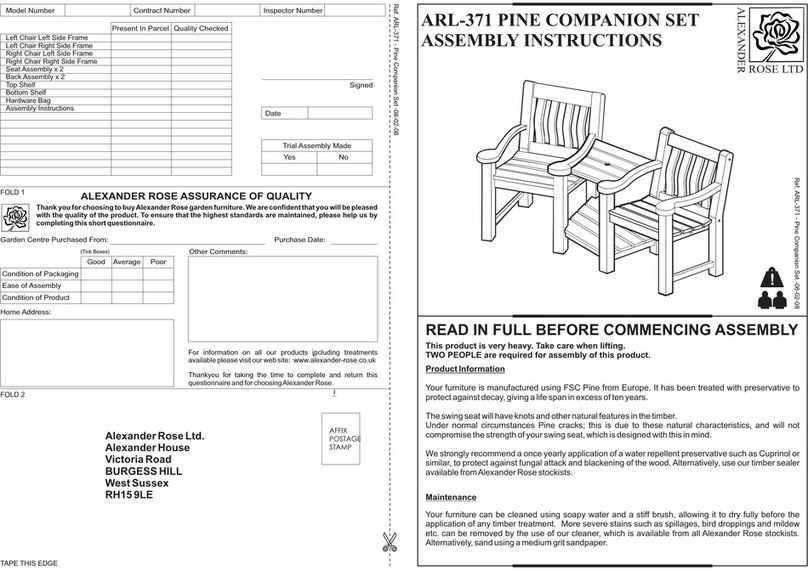 ALEXANDER ROSE ARL-371 Assembly instructions