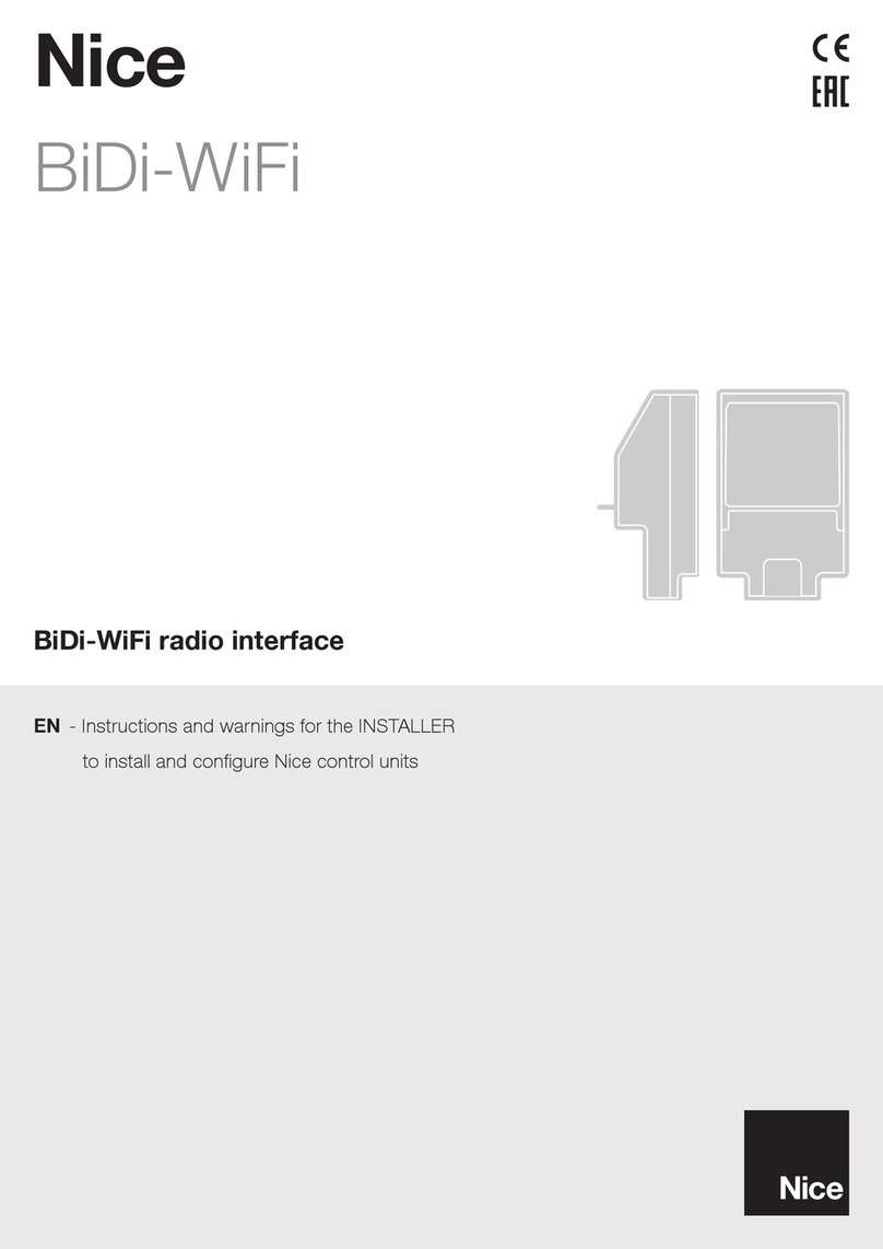Nice BiDi-WiFi Product manual