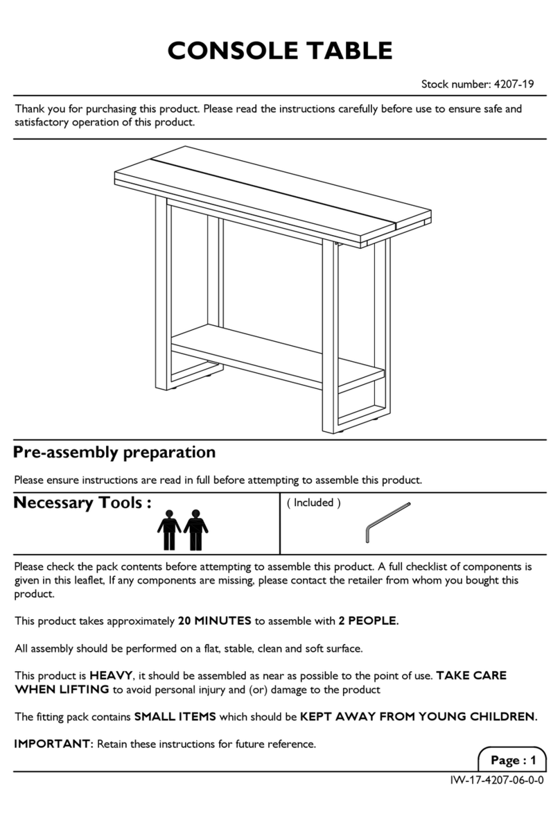 Homebase CONSOLE TABLE Instruction manual