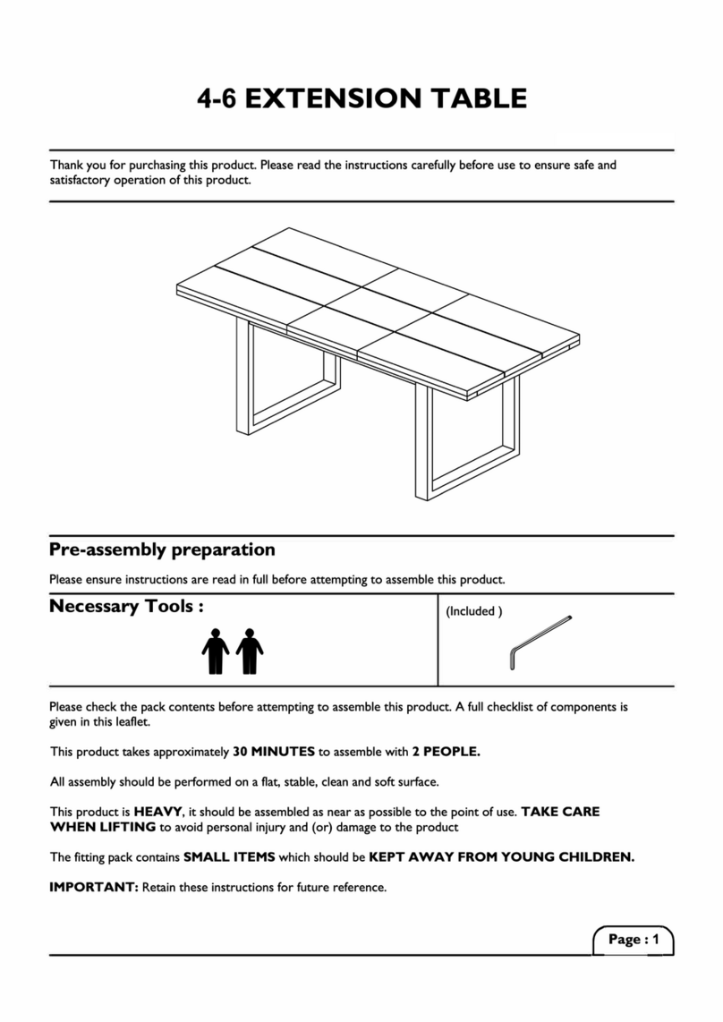 Homebase 4-6 EXTENSION TABLE User manual