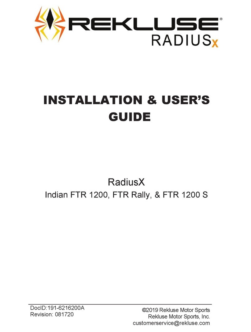 Rekluse RadiusX FTR 1200 Installation & user guide